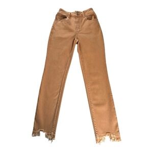 Free People Wild Child Skinny‎ Light Brown Stretch Jeans Size 30